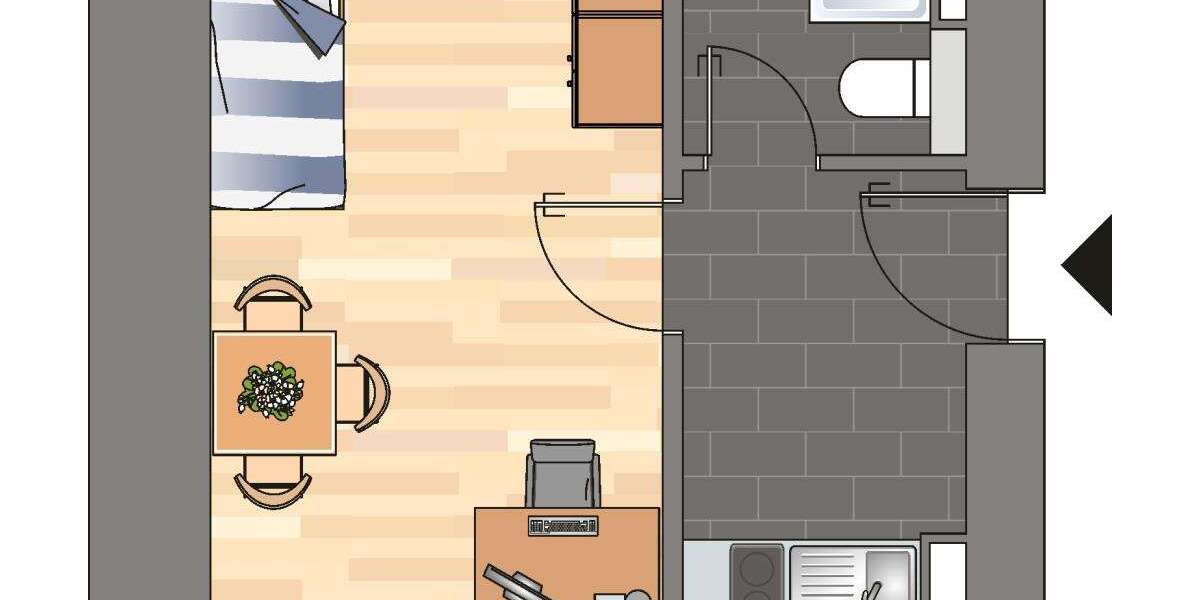 Etagenwohnung Landau in der Pfalz Kernstadt - 1 Zimmer, 21 m&sup2;, 286&euro; | Angebot:26492311