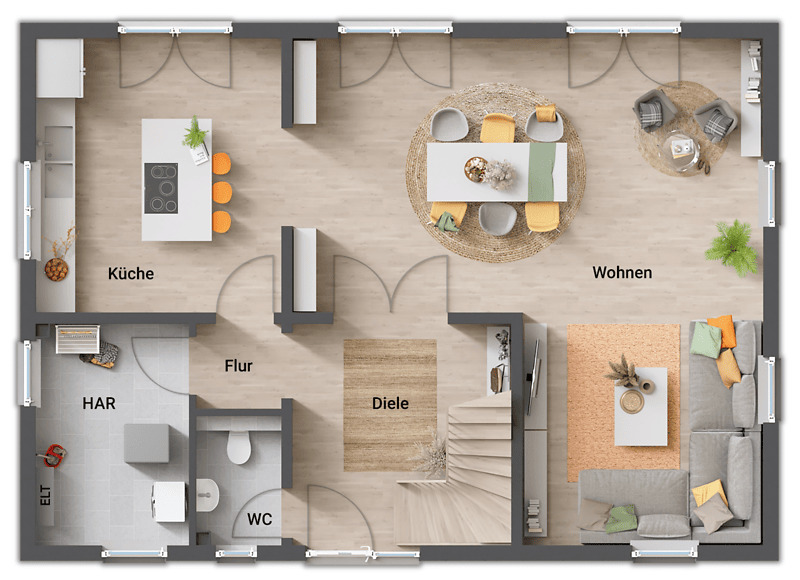 Einfamilienhaus Schwabhausen - 5 Zimmer, 156 m&sup2;, 408.140&euro; | Angebot:25851589