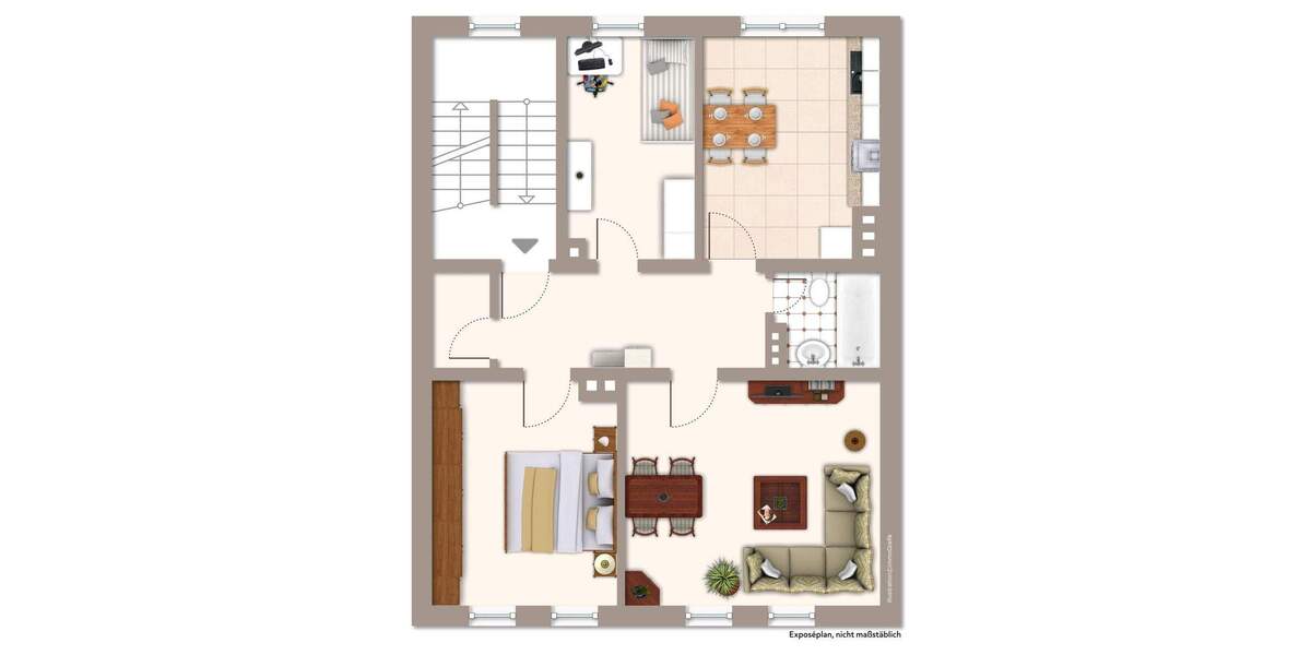 Etagenwohnung Bochum Innenstadt - 3 Zimmer, 80 m&sup2;, 900&euro; | Angebot:25744014