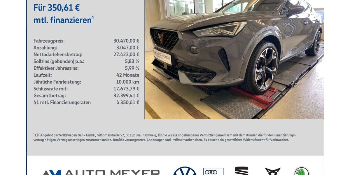 Cupra Formentor 40.829 km 30.470 &euro; Ochsenfurt 97199