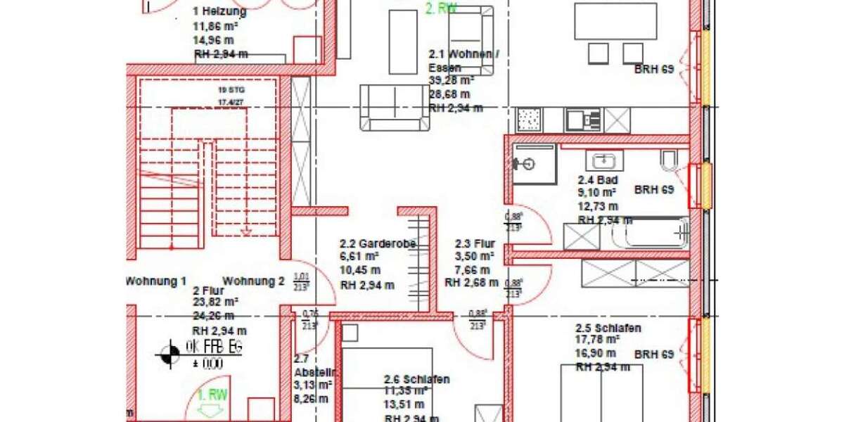 Etagenwohnung Kasel-Golzig Golzig - 3 Zimmer, 94 m&sup2;, 240.210&euro; | Angebot:25806904