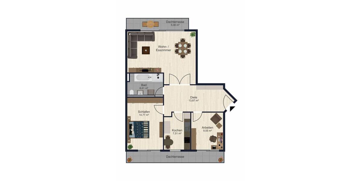 Etagenwohnung Lappersdorf Pielmühle - 3 Zimmer, 95 m&sup2;, 415.000&euro; | Angebot:26219625