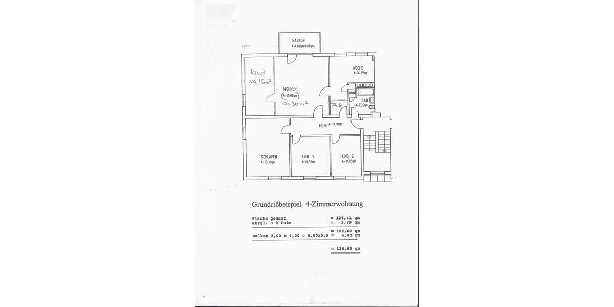 Etagenwohnung Heilbronn Horkheim - 5 Zimmer, 126 m&sup2;, 420.000&euro; | Angebot:26404048