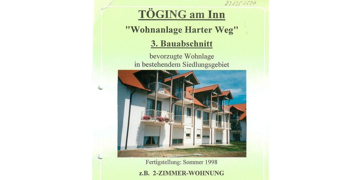 Etagenwohnung Töging am Inn - 2 Zimmer, 57 m&sup2;, 199.500&euro; | Angebot:26794227