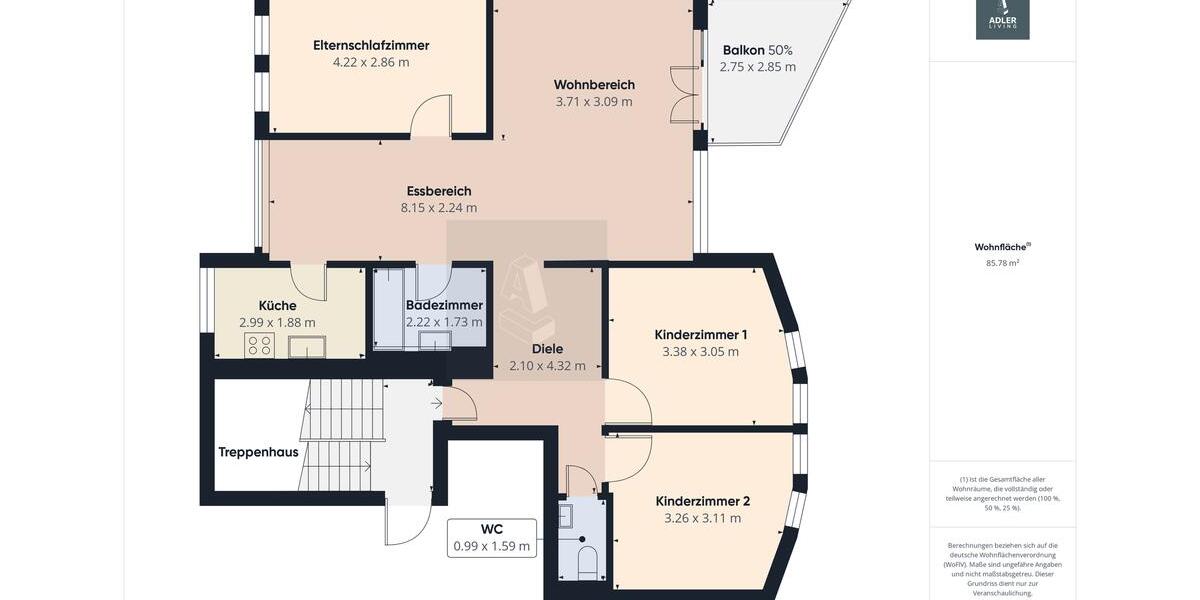 Etagenwohnung Weinsberg - 4 Zimmer, 86 m&sup2;, 1.100&euro; | Angebot:26271556