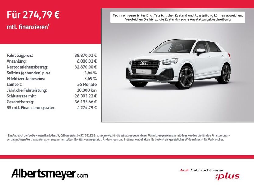 Audi Q2 2.924 km 38.870 € Nordhausen 99734