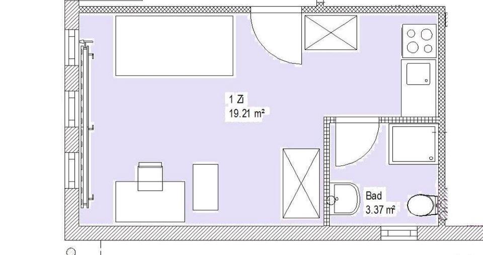 Erdgeschoßwohnung Göppingen - 1 Zimmer, 20 m&sup2;, 360&euro; | Angebot:26019836