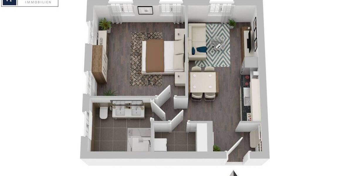 Etagenwohnung Nördlingen - 2 Zimmer, 54 m&sup2;, 399.000&euro; | Angebot:26330482