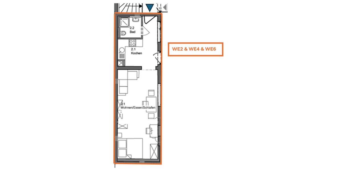 Etagenwohnung Dossenheim - 2 Zimmer, 35 m&sup2;, 750&euro; | Angebot:25545690