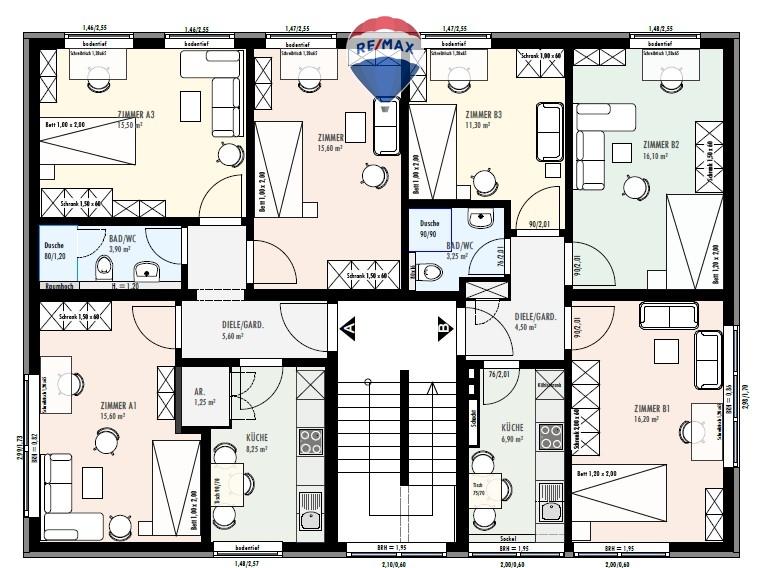 Etagenwohnung Hamburg Borgfelde - 1 Zimmer, 15 m&sup2;, 950&euro; | Angebot:26384171