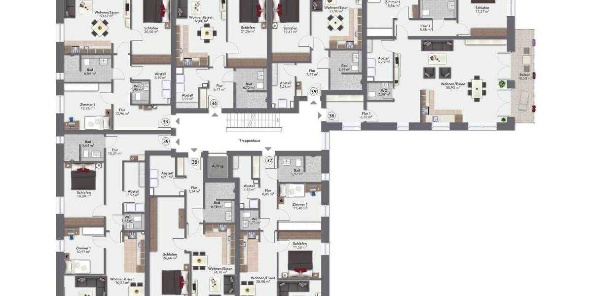 Etagenwohnung Achim - 2 Zimmer, 76 m&sup2;, 321.000&euro; | Angebot:25661317