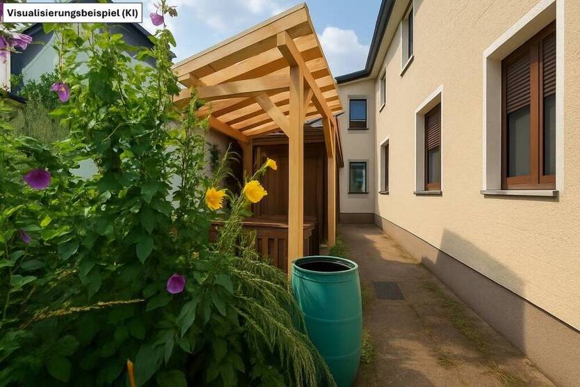 Reihenhaus mit Garten als Renovierungsprojekt
