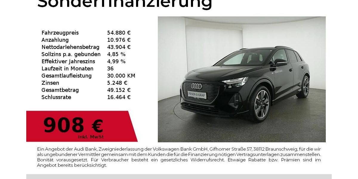 Audi Q4 e-tron 4.990 km 54.880 &euro; Nürnberg 90441