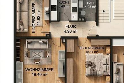 Wohnung Lemgo - 3 Zimmer, 63 m&sup2;, 184.000&euro; | Angebot:26351308