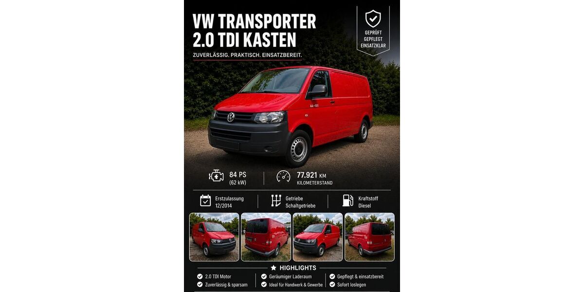 VW T5 Transporter 77.999 km 12.989 &euro; Philippsburg 76661