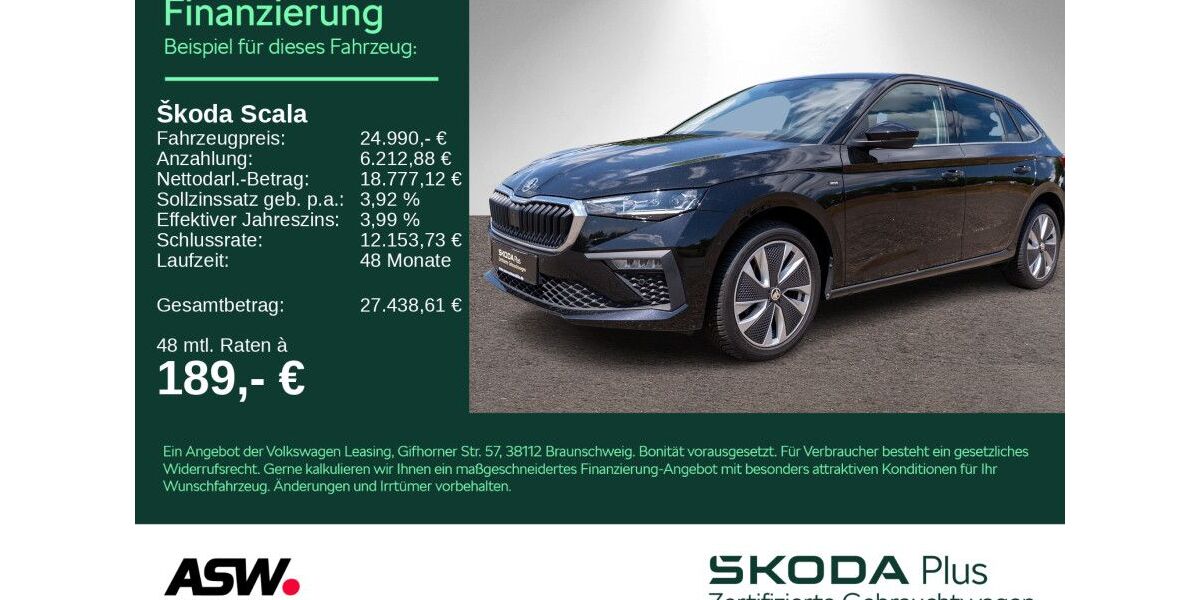 Skoda Scala 27.500 km 24.990 &euro; Heilbronn 74076