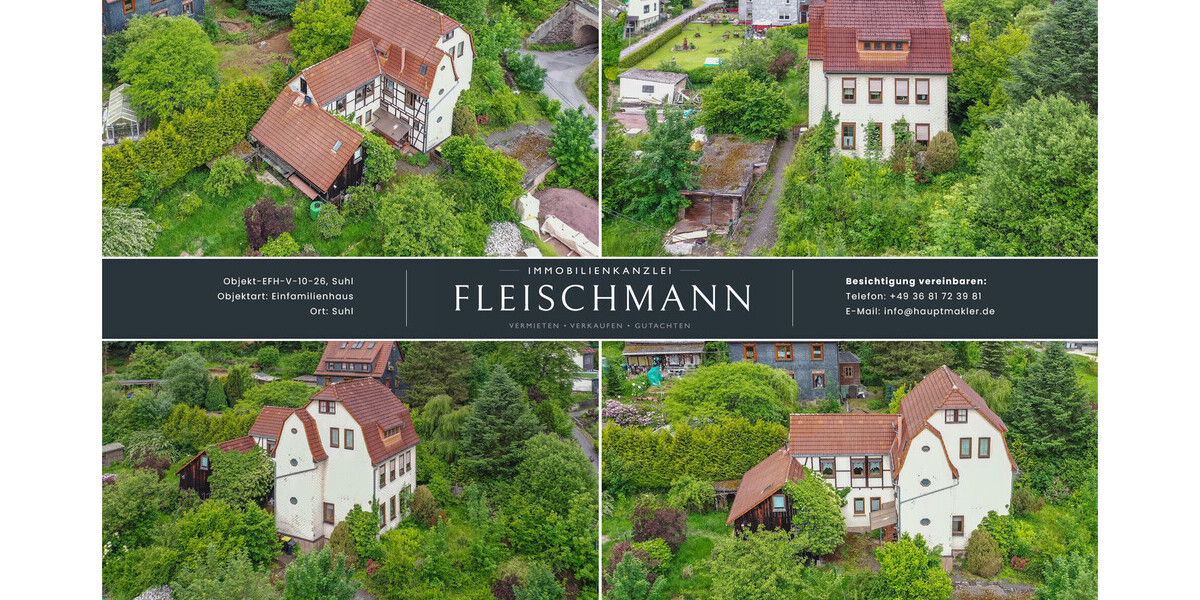 Wohnen, Vermieten oder Mehrgenerationenhaus – 196 m² Wohnfläche auf großzügigem Grundstück - Zweifamilienhaus Suhl Aue 1 | Angebot:26921880