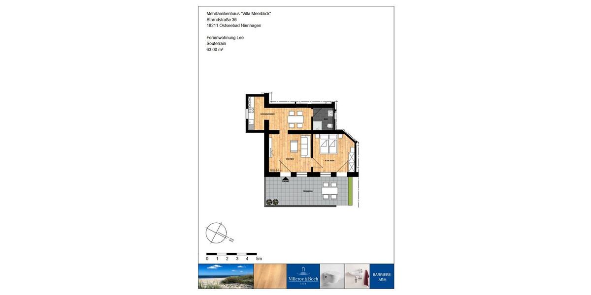Terrassenwohnung Admannshagen-Bargeshagen Bargeshagen - 2 Zimmer, 63 m&sup2;, 1.400&euro; | Angebot:26380135