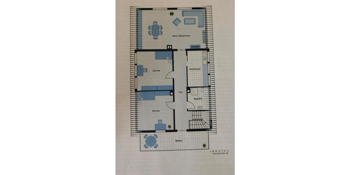 Dachgeschoßwohnung Eppelborn - 3 Zimmer, 94 m&sup2;, 520&euro; | Angebot:26412254