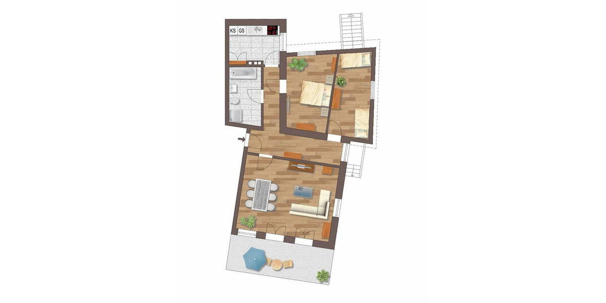 Etagenwohnung Goehren - 3 Zimmer, 88 m&sup2;, 280.000&euro; | Angebot:26330508