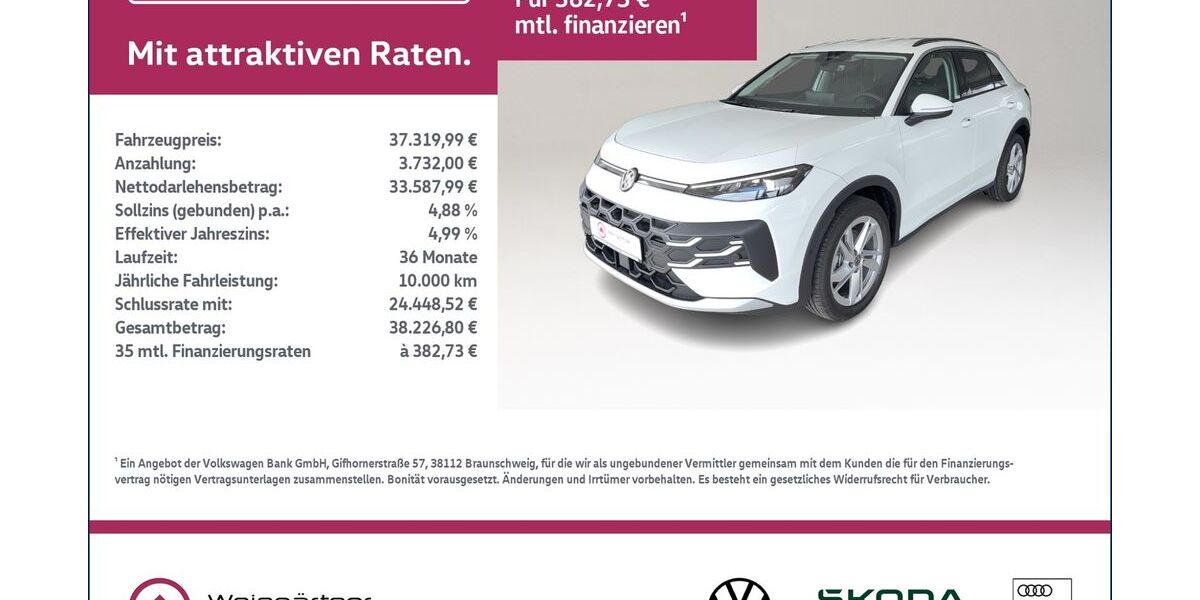 VW T-Roc 3.900 km 37.320 &euro; Miesbach 83714