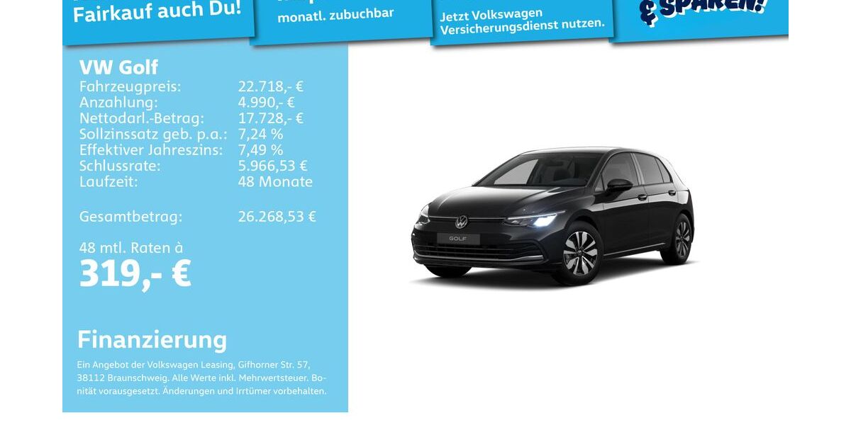 VW Golf 21.896 km 22.491 &euro; Mannheim 68309