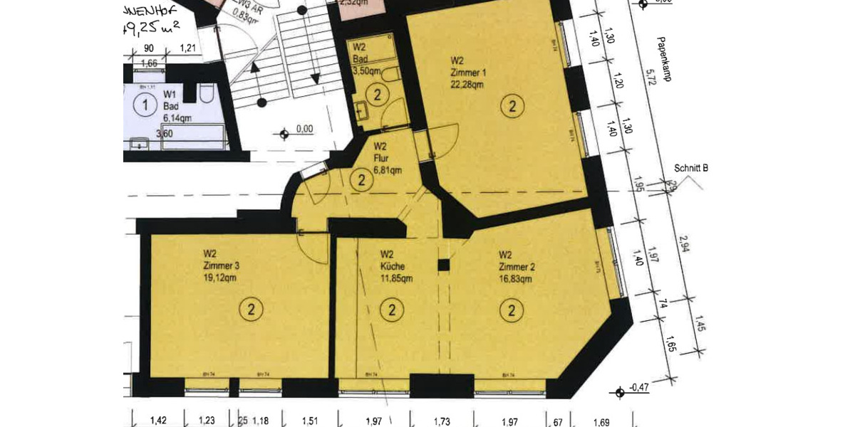 Etagenwohnung Kiel Südfriedhof - 3 Zimmer, 80 m&sup2;, 1.205&euro; | Angebot:25254748