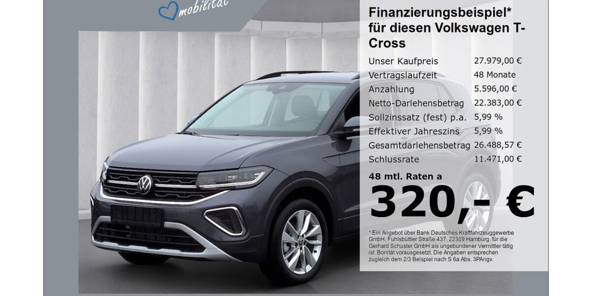 VW T-Cross 1.311 km 27.979 &euro; Ruhstorf 94099