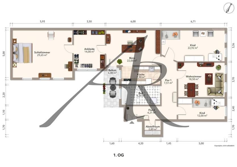großzügige Wohnung im zentrum mit Balkon