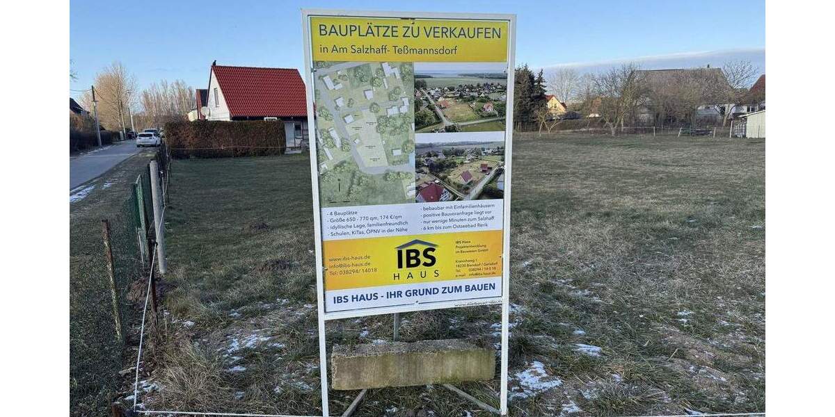 Grundstück Am Salzhaff- Teßmannsdorf Teßmannsdorf - 136.500&euro; | Angebot:25752189