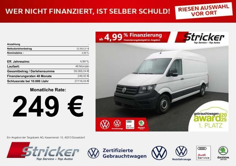 VW Crafter 27.212 km 32.949 € Horn-Bad Meinberg 32805