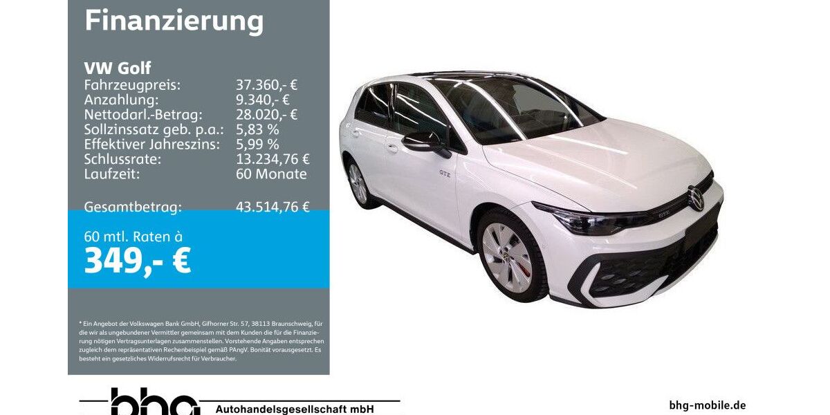 VW Golf 11.019 km 37.360 &euro; Mössingen 72116