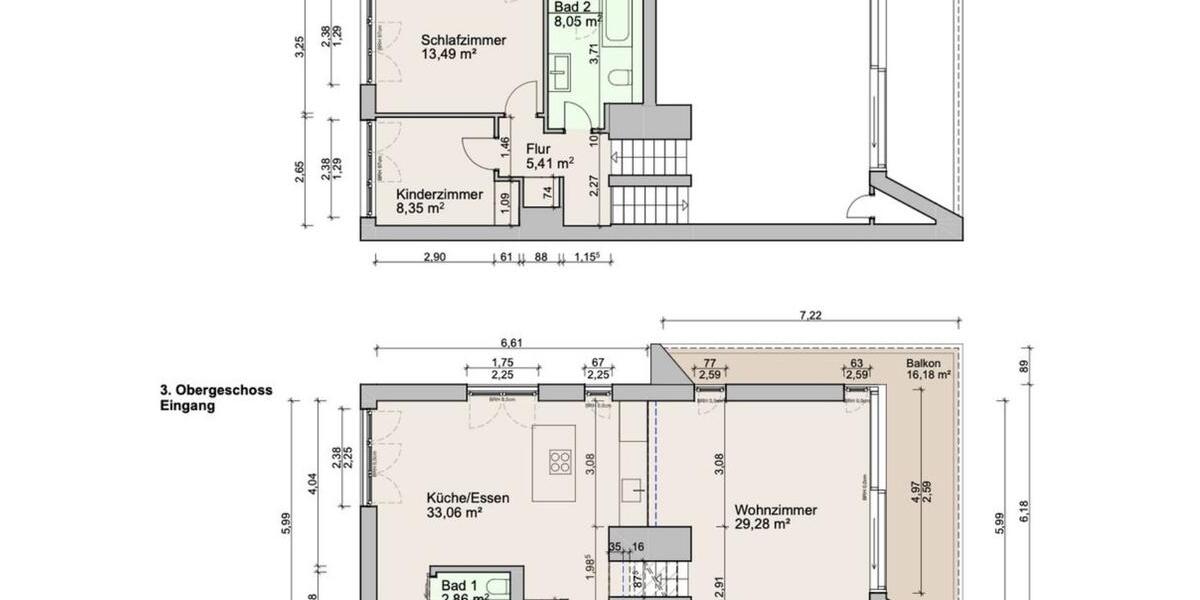Etagenwohnung Offenbach am Main Hafen - 3.5 Zimmer, 109 m&sup2;, 829.000&euro; | Angebot:26875494
