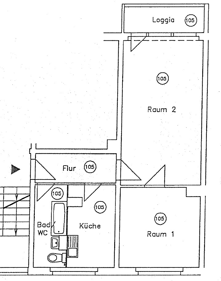 2-Zimmer-Wohnung mit Balkon im 4. OG 2 zimmer