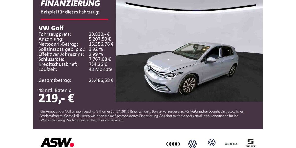 VW Golf 69.300 km 20.830 &euro; Weinsberg 74189