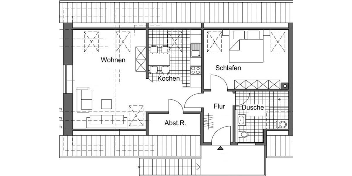 Dachgeschoßwohnung Schneverdingen - 2 Zimmer, 60 m&sup2;, 600&euro; | Angebot:24713687