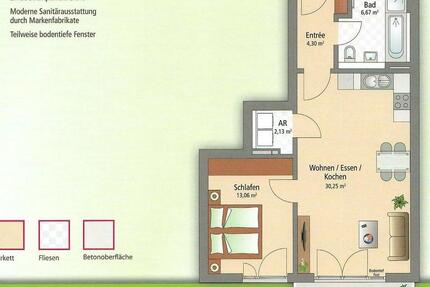 Wohnung Fürth Südstadt - 2 Zimmer, 60 m&sup2;, 299.000&euro; | Angebot:26959099