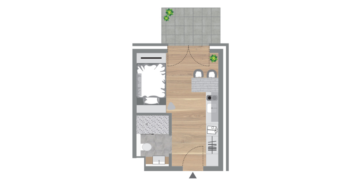 Etagenwohnung Meppen - 1 Zimmer, 24 m&sup2;, 780&euro; | Angebot:23903870