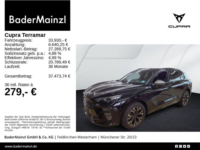 Cupra Terramar 26.890 km 33.930 € Feldkirchen/Westerham 83620