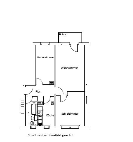 Etagenwohnung Bernsdorf - 3 Zimmer, 58 m&sup2;, 300&euro; | Angebot:26300680