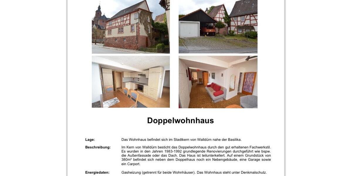 Mehrfamilienhaus, Wohnhaus Walldürn - 11 Zimmer, 250 m&sup2;, 269.000&euro; | Angebot:24869946