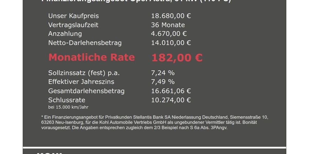 Opel Astra 19.600 km 16.970 &euro; Aachen 52078