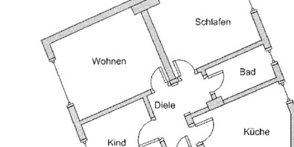 Etagenwohnung Essen Frohnhausen - 3 Zimmer, 67 m&sup2;, 900&euro; | Angebot:25996827