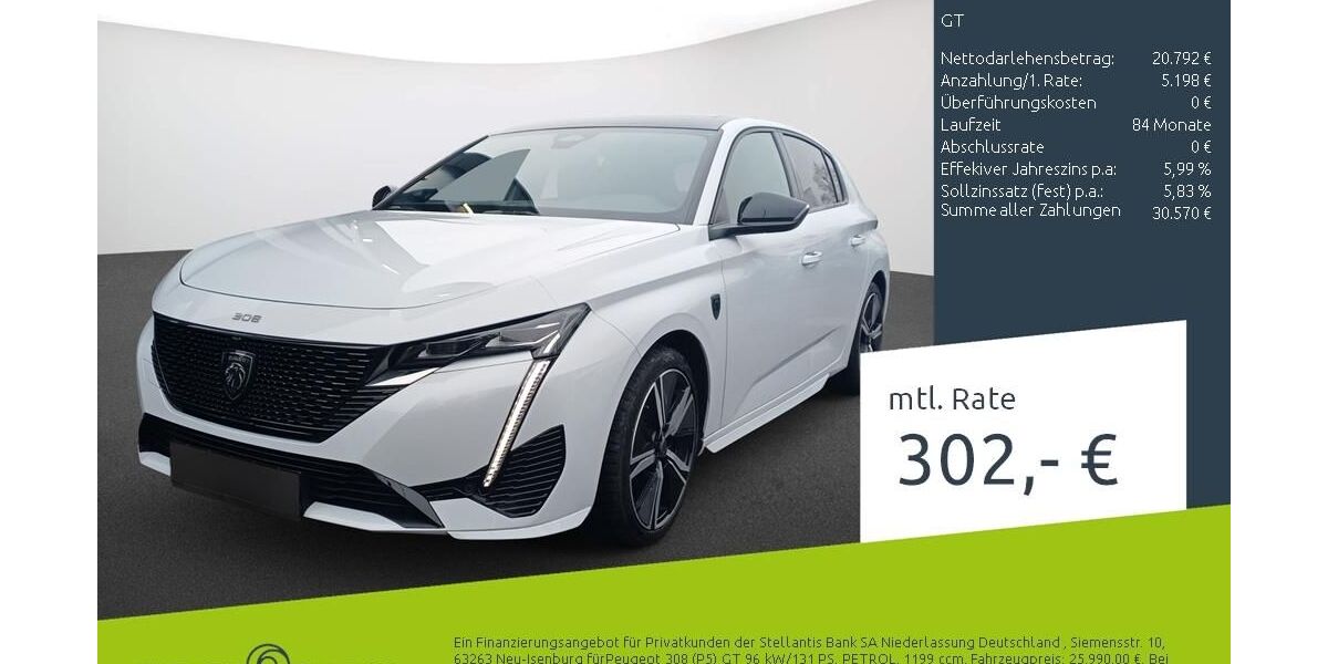 Peugeot 308 27.185 km 25.990 &euro; Dülmen 48249