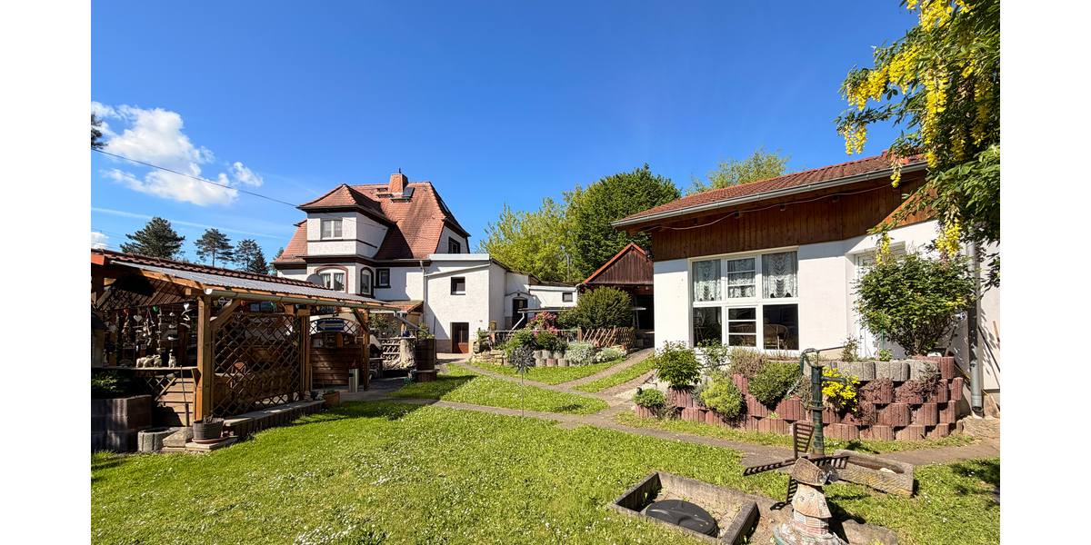 Einfamilienhaus mit Poolhaus, Wintergarten, Nebengebäuden und viel Grundstück! - Einfamilienhaus Gera Lusan | Angebot:26711055