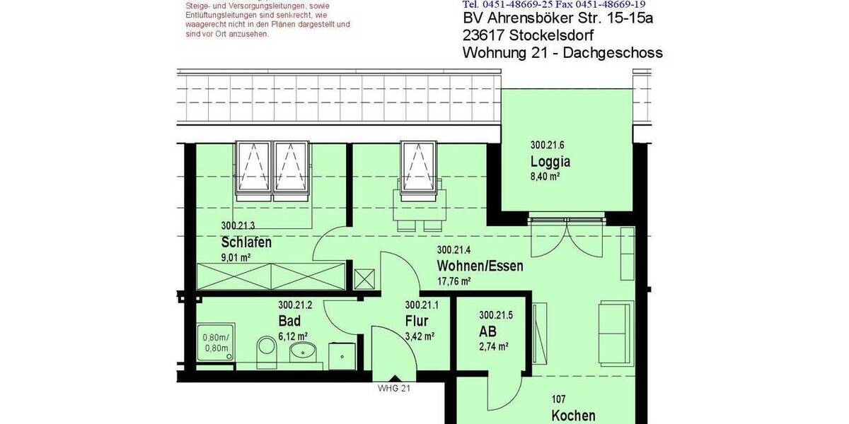 Etagenwohnung Stockelsdorf - 2 Zimmer, 285.890&euro; | Angebot:26572945
