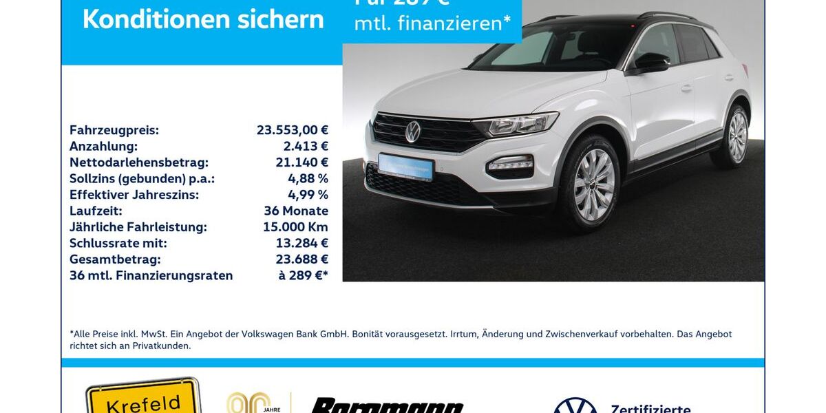 VW T-Roc 80.103 km 23.553 &euro; Krefeld 47803