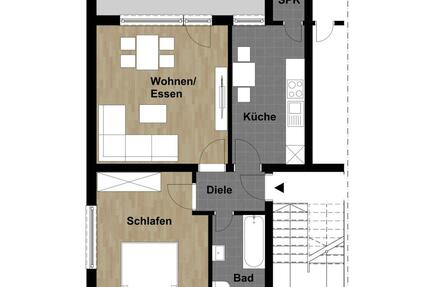 Schöne, helle Wohnung 2 ZKB mit BalkonLoggia in Rudersdorf 2 zimmer