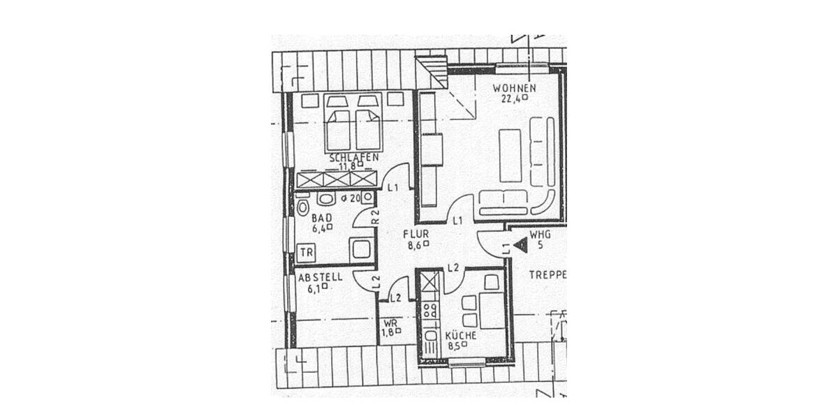 Dachgeschoßwohnung Sande - 3 Zimmer, 65 m&sup2;, 139.900&euro; | Angebot:25803774