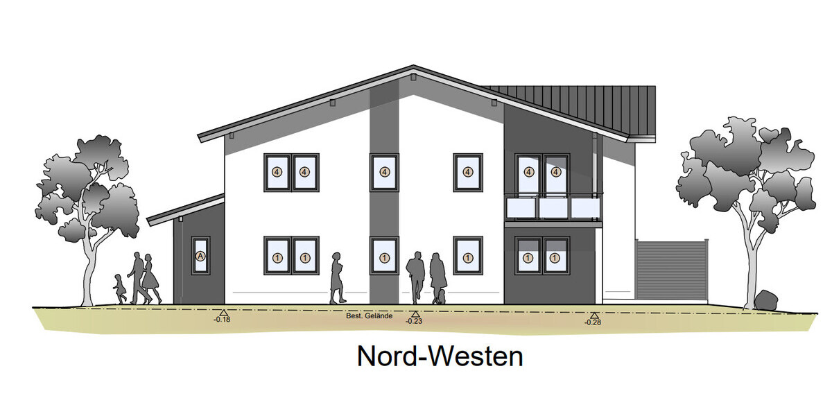 Moderne KfW 55 Neubauwohnung mit Balkon direkt in Cham zu verkaufen - Etagenwohnung Cham | Angebot:26882898